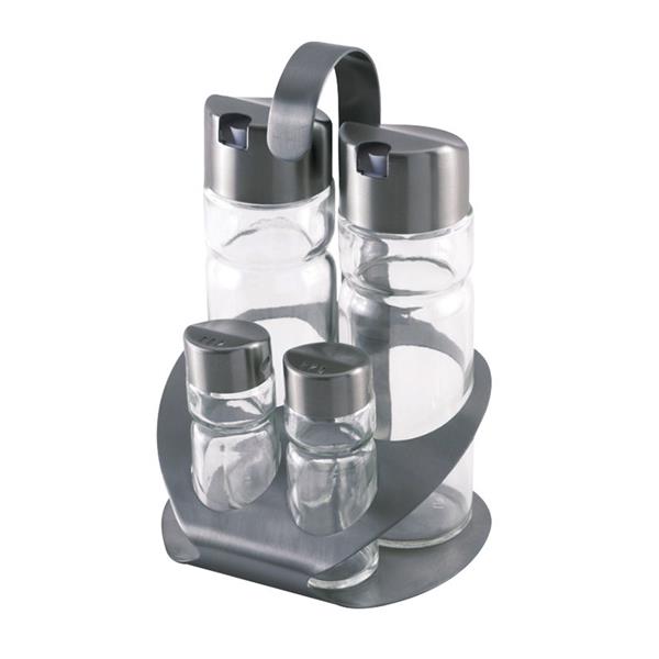 Aceitera acero inox 4 pzas. Sabor