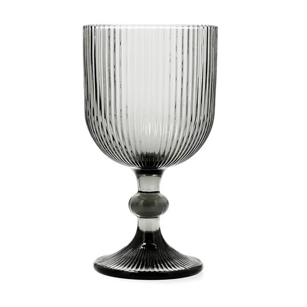 JUEGO 6 COPAS VIDRIO GRIS FOSIL 37CL
