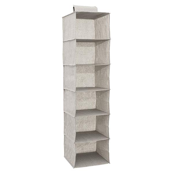 Organizador camisas para colgar modelo Orga. 6 compartimentos. 30x30x1