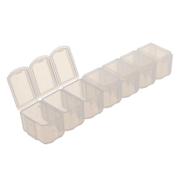 Caja de pastillas. Desmontable. 7 dias. Blanco.