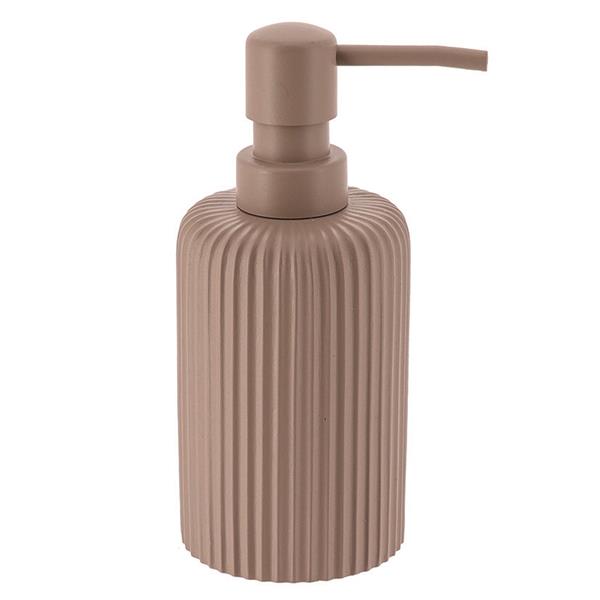 Jabonera estriada poliresina. 230 ml. Capucino.