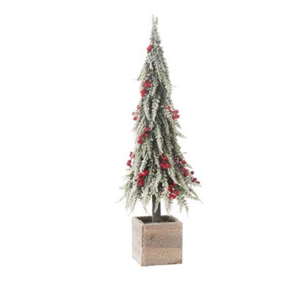 ARBOL DE NAVIDAD LED NIEVE VERDE ROJO M