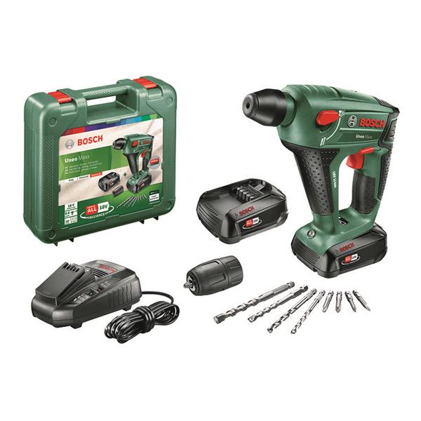 Taladro atornillador bateria BOSCH uneo maxx 18v. Maletin con accesori