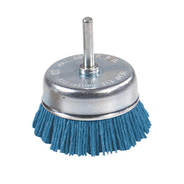 Cepillo nylon azul copa 75 mm. RATIO
