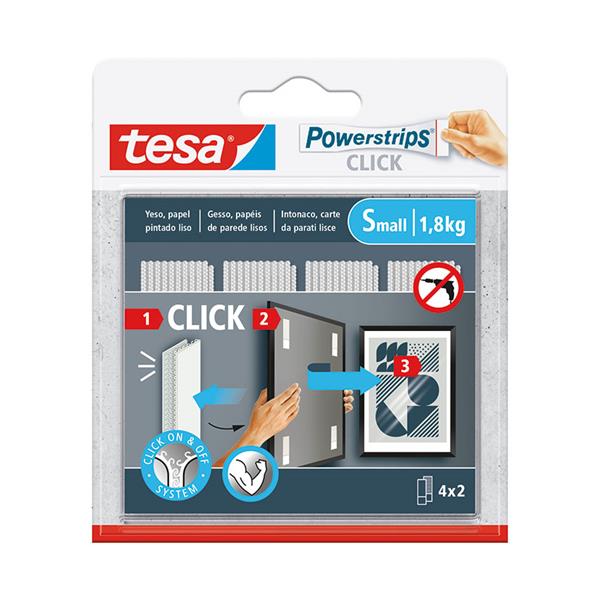 Tiras cuelga cuadros tesa powerstrips click 4x2 s pequenas