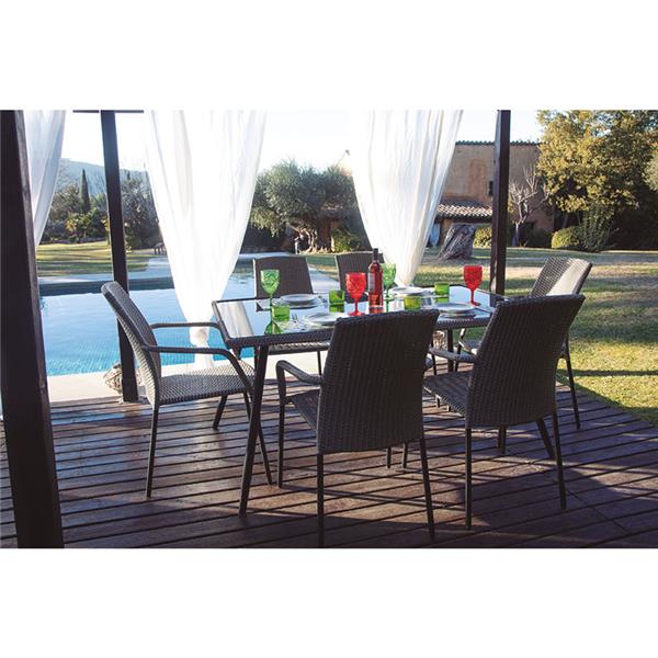 MESA HABANA RATAN SINTETICO 150x90xh73 cm