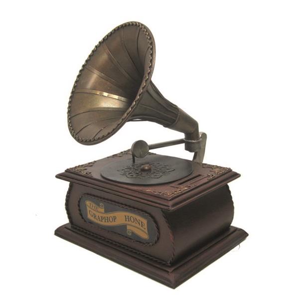 Hucha gramofono decorativo Vintage.