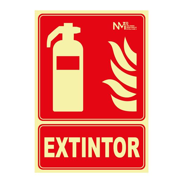 Senal extintor pvc 1mm clase a 210x300mm