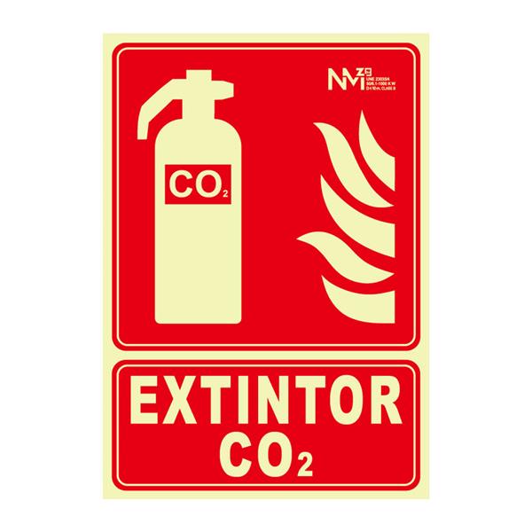 SE&Ntilde;AL EXTINTOR CO2 PVC 0.7 210X300MM