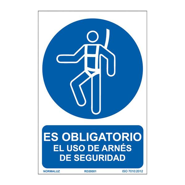 SE&Ntilde;AL OBLIG EL USO DEL ARNES 210X300MM