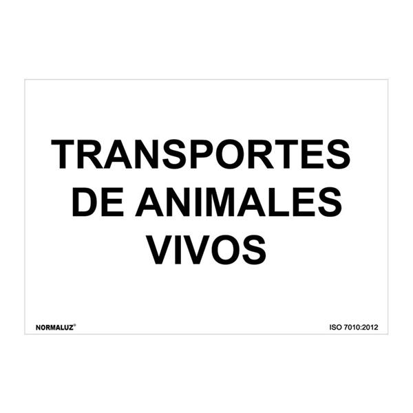SE&Ntilde;AL TRANSP ANIMALES VIVOS 210X300MM