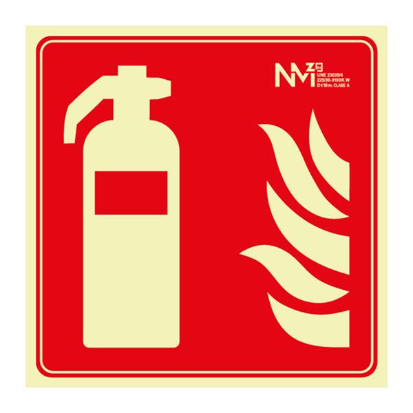 Senal extintor pvc 1mm clase a 210x210mm