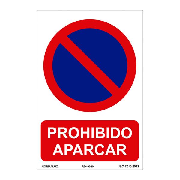 SE&Ntilde;AL PROHIBIDO APARCAR PVC 0,7MM 210X300MM