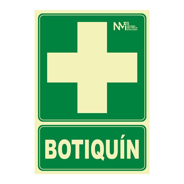 SE&Ntilde;AL BOTIQUIN PVC 0,7mm Clase B 224X300mm