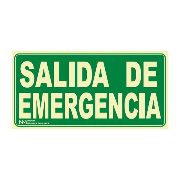 Se&ntilde;al PVC 0,7 mm.SALIDA DE EMERGENCIA 