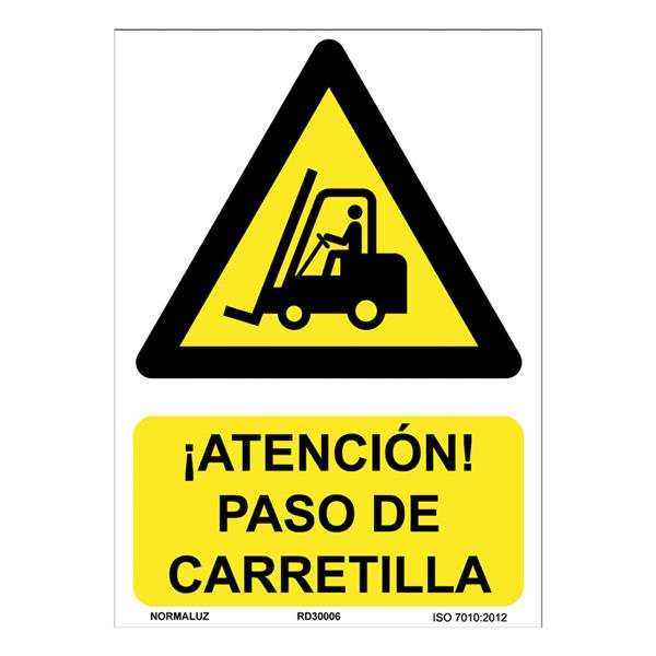 Se&ntilde;al PVC 0,7 mm. &iexcl;ATENCION! PASO DE CARRETILLA