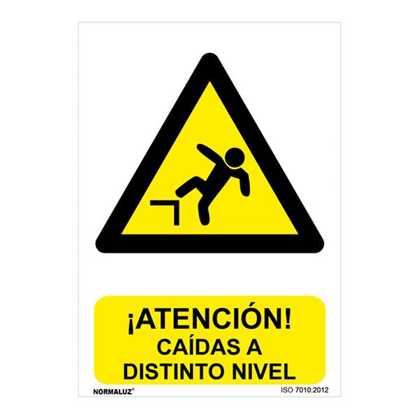 Se&ntilde;al PVC 0,7 mm.&iexcl;ATENCION! CAIDAS A DISTINTO NIVEL 