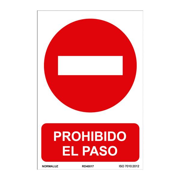SE&Ntilde;AL PVC 0.7MM PROHIBIDO EL PASO