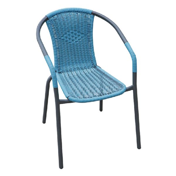 SILLA C/BRAZOS AZUL BASIC