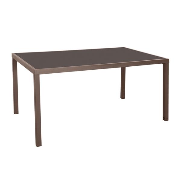 MESA MADEIRA acero/vidrio 170x100x74   ALTILLOC