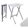 MESA CUADRADA PLEGABLE BLANCA