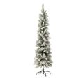 ARBOL DE NAVIDAD 184X47CM PLAST. ESTRECHO NIEVE VERDE S INTERIOR
