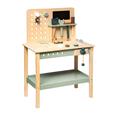 Banco bricolaje infantil. Madera. 55x32,5xh.75,5 cm.