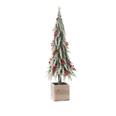 ARBOL DE NAVIDAD LED NIEVE VERDE ROJO M
