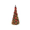 Arbol de navidad retractil con cinta y 100 leds. 60x150 cm.
