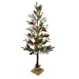ARBOL  NAVIDAD DECORATIVO CANADIAN BERRY. 36 LED. 120CM