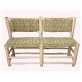 BANCO CON RESPALDO MADERA CORDADO 2 PLAZAS
