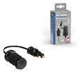 ADAPTADOR ENCHUFE MECHERO STANDARD+DIN CON ALARGADOR 12/24V 8A