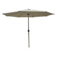 Parasol aluminio 2,7 m. Manivela &Oslash; 38 mm (imit. inox.)